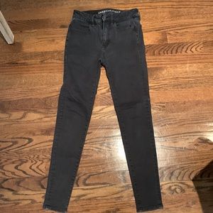 High rise black jeggings